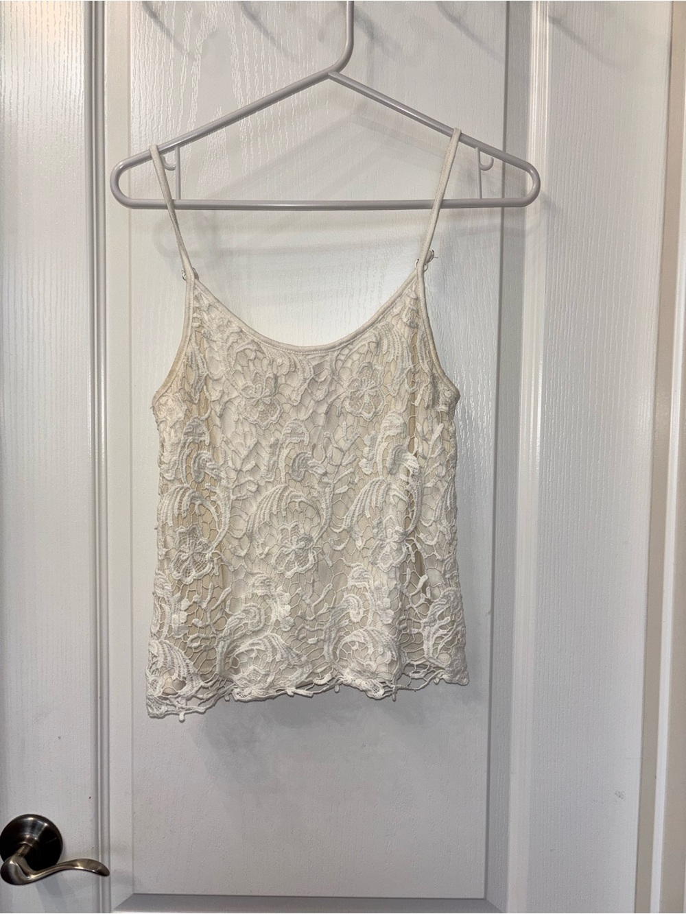 Mossimo Supply Co. Cream Lace Camisole Tank